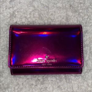 Iridescent fuchsia Kate spade wallet